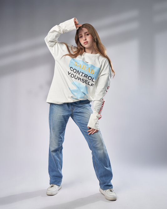 Aura White Oversize Shirt UNISEX