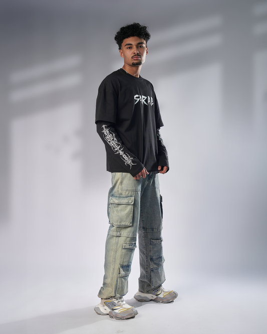 Gothic Black Oversize Shirt UNISEX