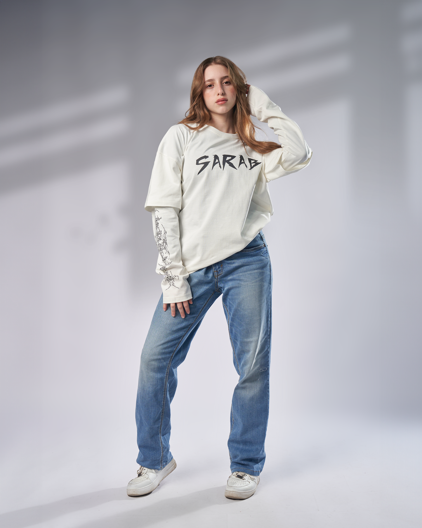 Gothic White Oversize Shirt UNISEX