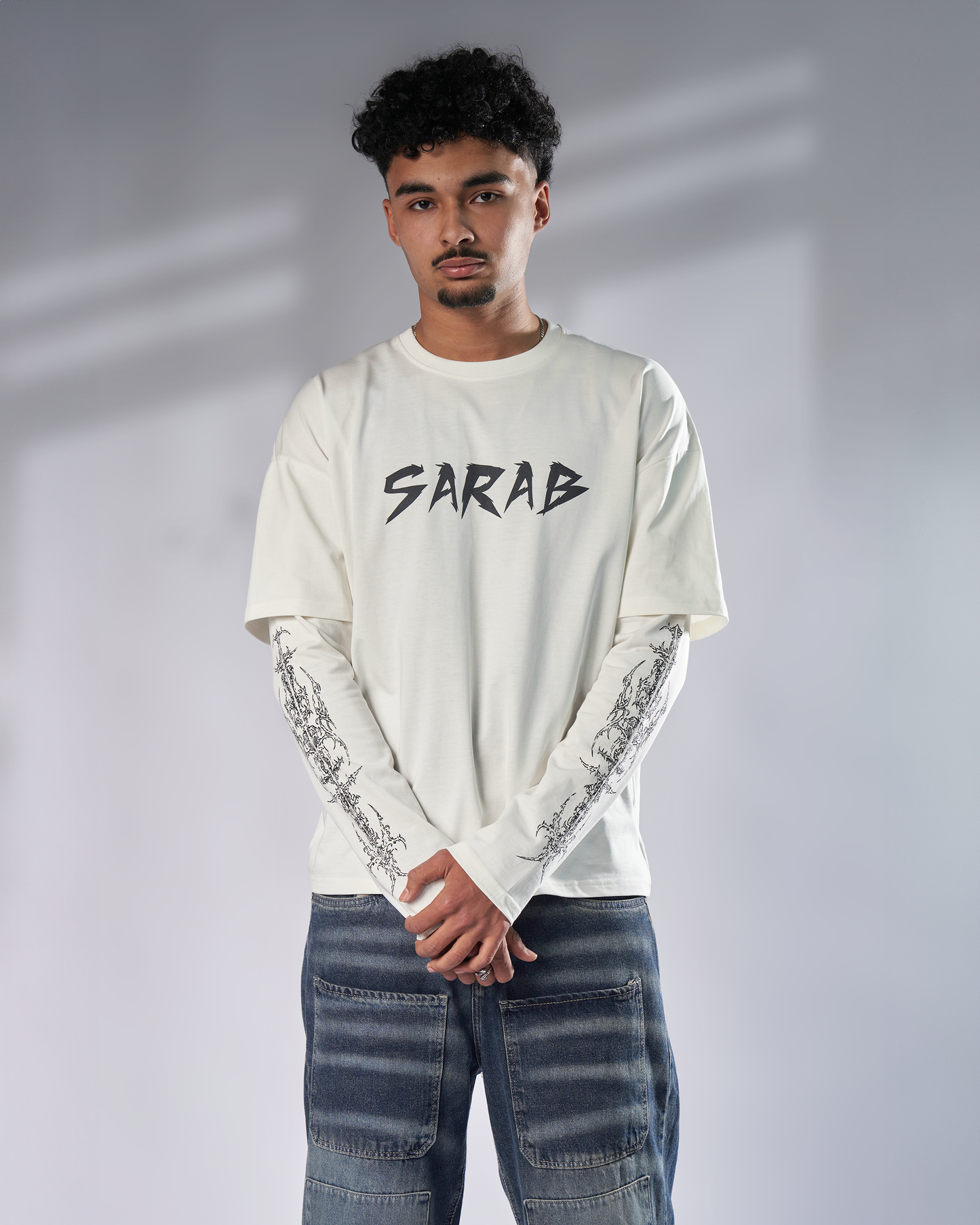 Gothic White Oversize Shirt UNISEX